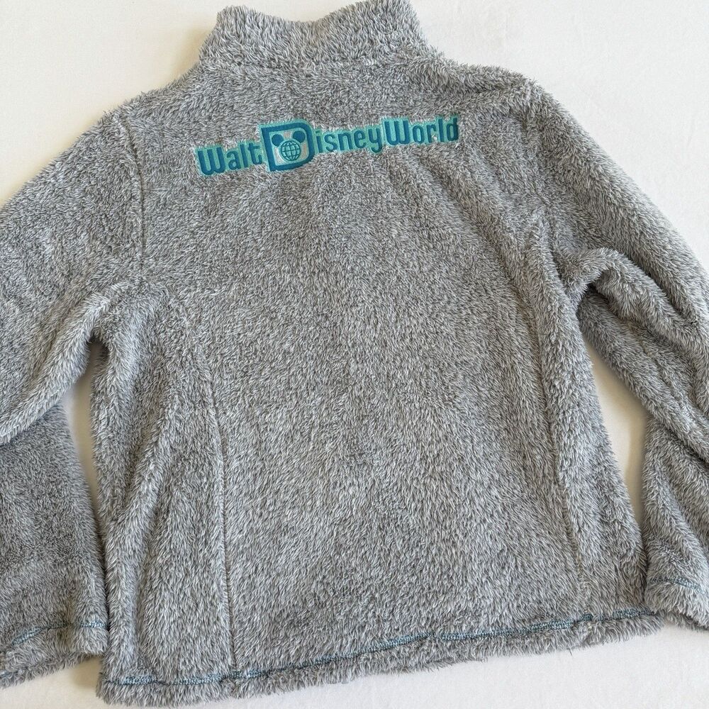 Disney Parks World Fleece Jacket LARGE Full Zip Parks Plush Soft